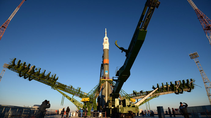 vesmírná základna kosmodromu Bajkonur v Kazachstánu