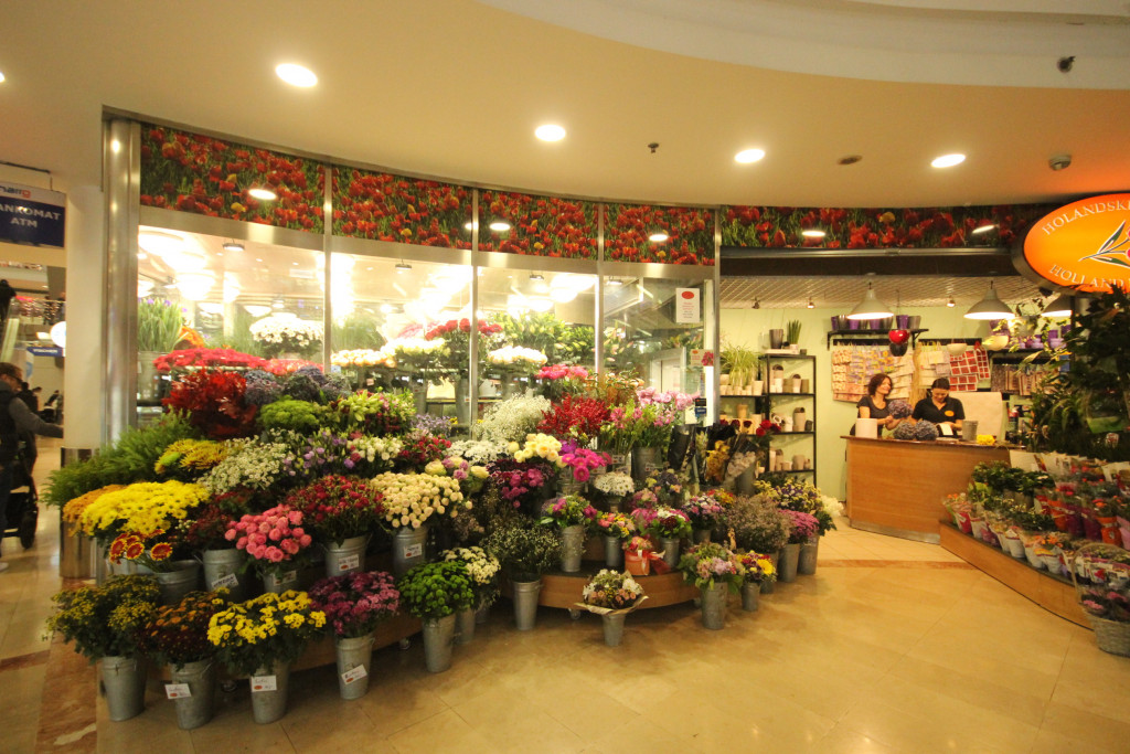 Květinářství v obchodním centru Flora