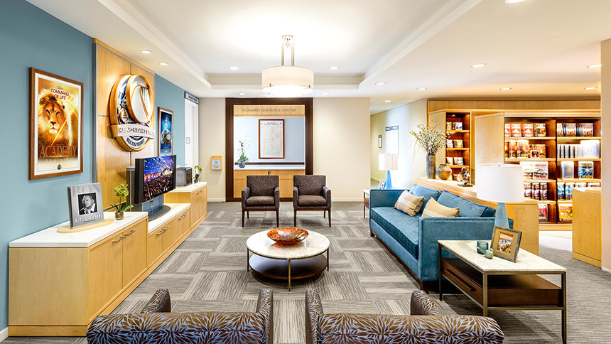 prostory Hubbardova poradentského centra Scientologická církev Silicon Valley Spojené státy Americké